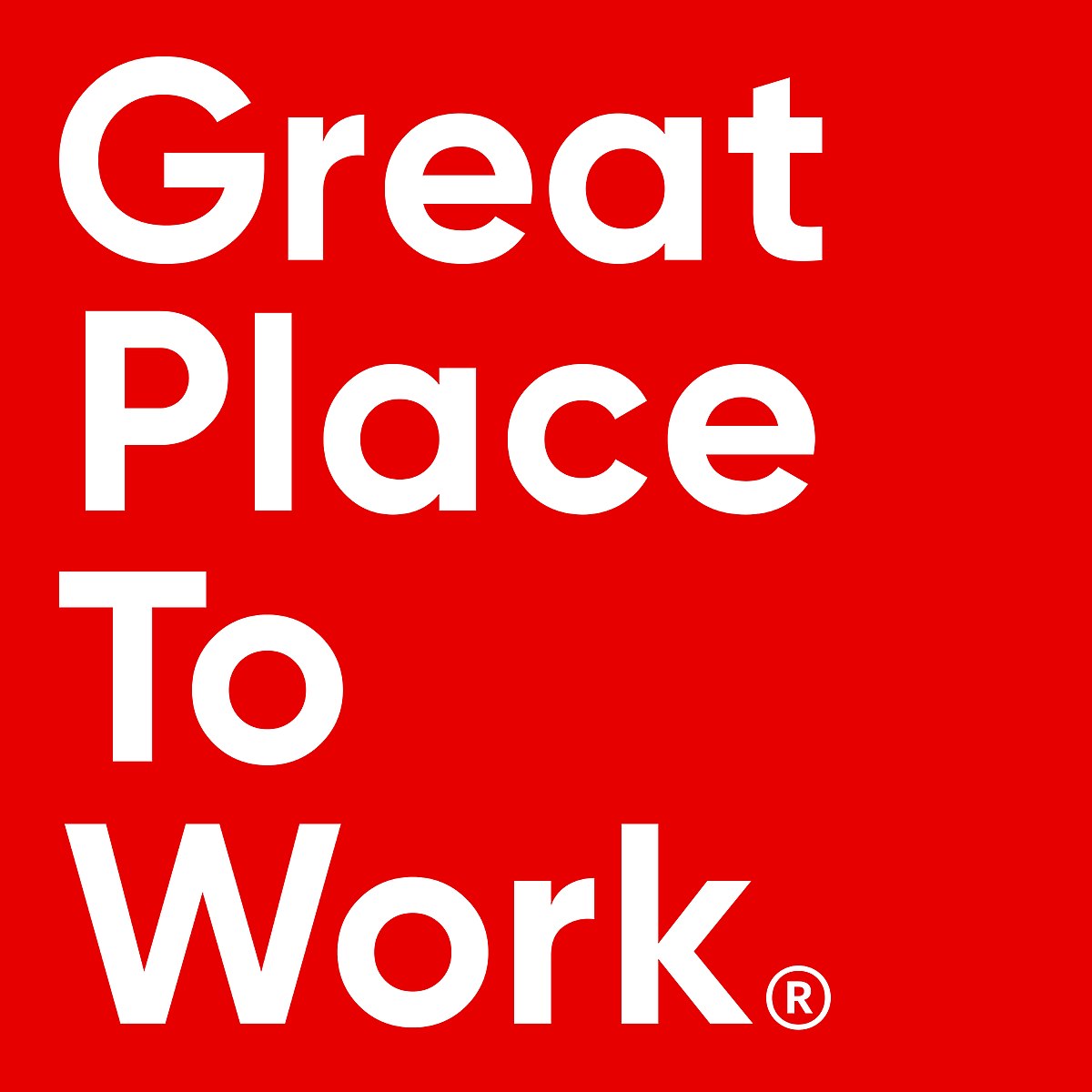 Great Place to Work logotyp i färgstark och modern design som symboliserar arbetsglädje, företagskultur och attraktiva arbetsplatser.