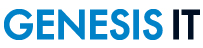 Genesis IT logotyp i modern design som symboliserar digital innovation och teknologiska lösningar.