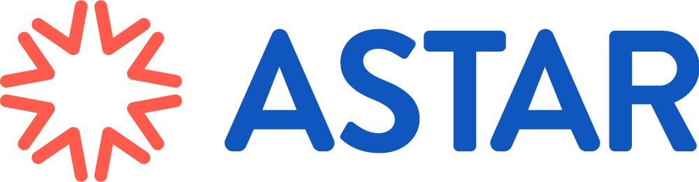 Astar logotyp – stiliserad text med modern, minimalistisk design.