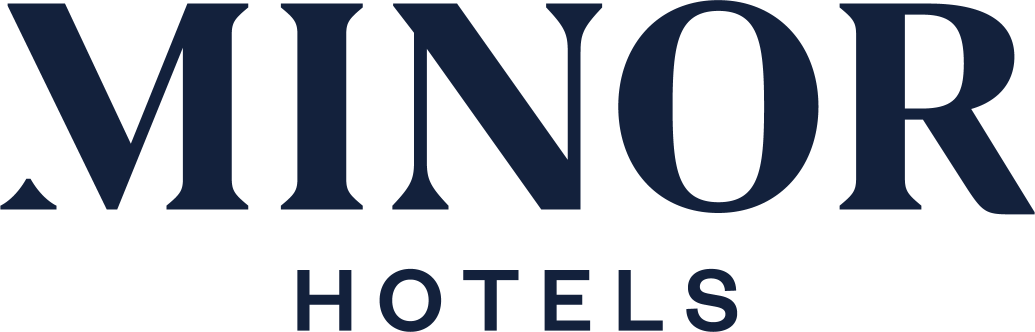 "Minor Hotels logotyp i företagets profilfärger."