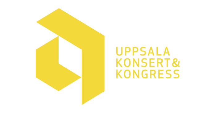 "Uppsala Konsert & Kongress logotyp i företagets profilfärger."